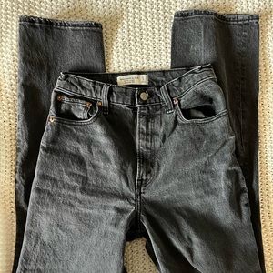 Abercrombie Curve Love Black Straight Leg Jeans